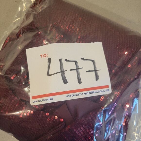 Dynamite Red Sequence Wrap Mini Dress Size medium - Picture 9 of 9